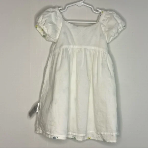 Janie And Jack The Posy Perfect Dress White Floral Seersucker Spring 2T - Picture 8 of 13